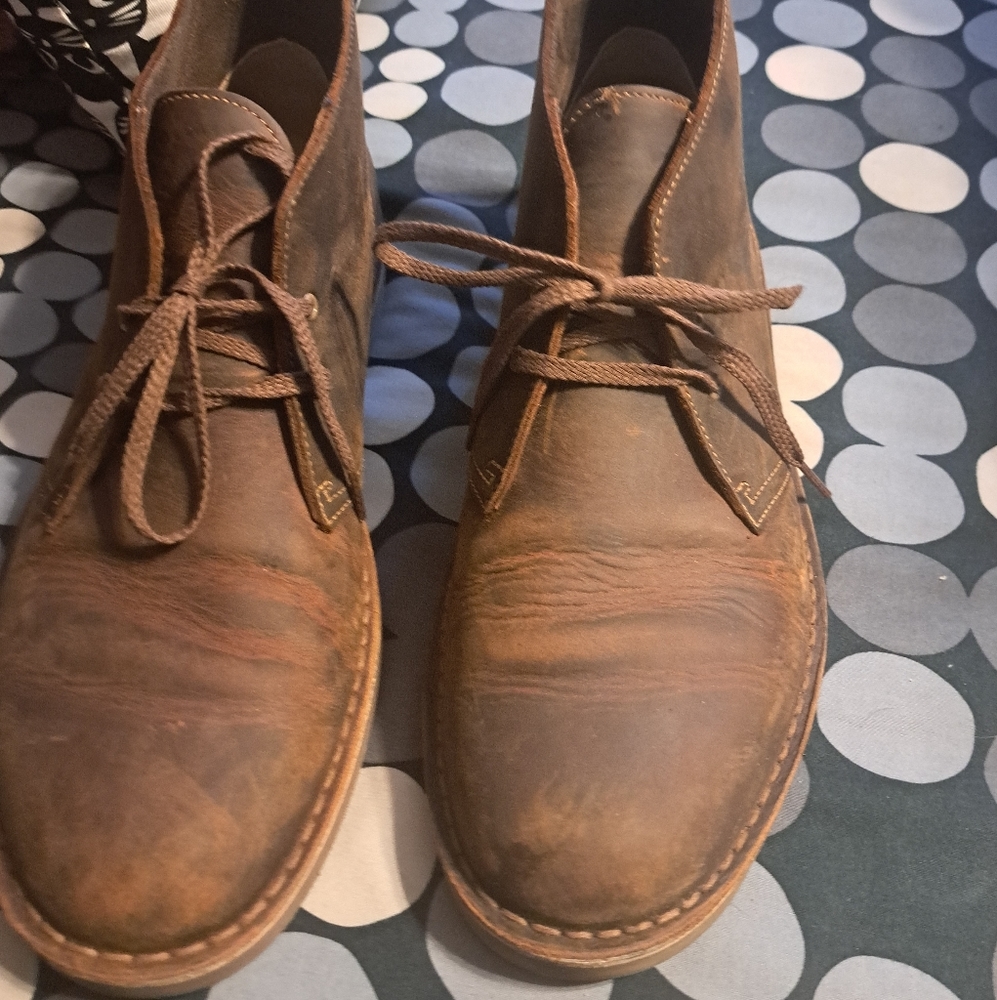 EUC!!! Clarks Bushacre 2 Desert Chukka Boots Beeswax Size 11.5 Mens